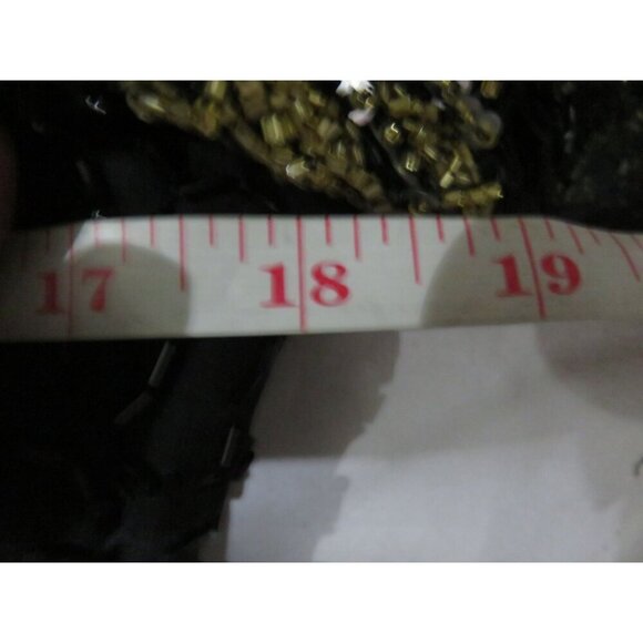 BLACK TIE Vintage Stunningly Embellished Beaded & Sequined 100% Silk Black Tie D - Picture 9 of 10